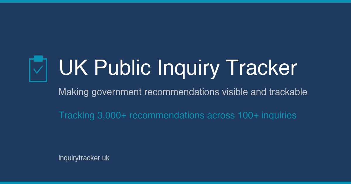 Select Committees - UK Inquiry Tracker